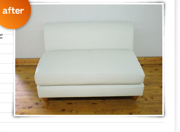 張替後２人掛けソファー画像
