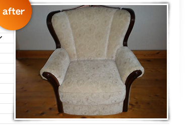 張替後１人掛けソファー画像